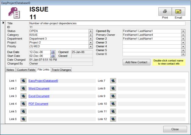EasyProjectDatabase | Access Bug and Issue Tracking Project Database